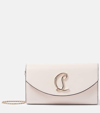 Loubi54 leather clutch with chain