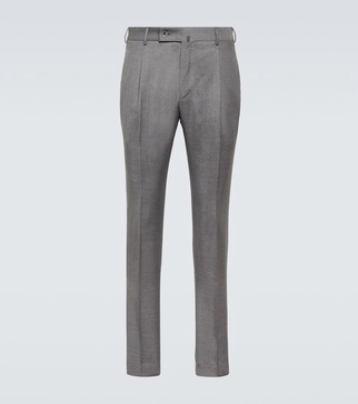 Virgin wool slim pants