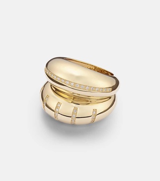 Apollonia 14kt yellow gold ring with diamonds