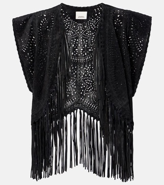 Edita fringed leather vest