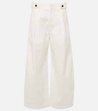 Payton high-rise twill wide-leg pants