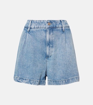 High-rise pleated shorts