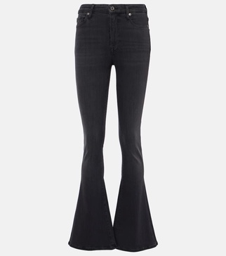 High-rise bootcut jeans 