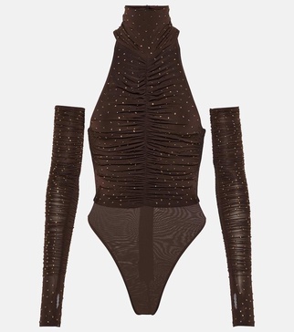 Arlie embellished halterneck bodysuit