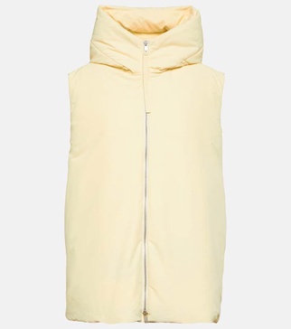 Oversized hooded down vest