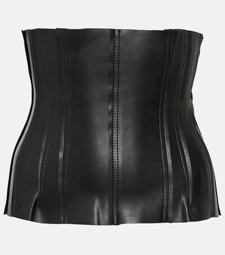 Grace faux leather corset top