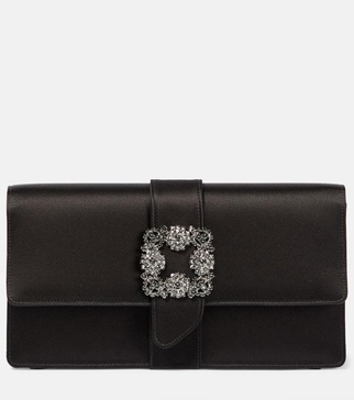 Capri embellished satin clutch