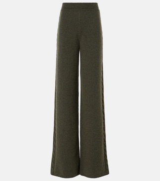 Napier cashmere wide-leg pants