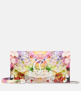 Loubi54 floral satin clutch