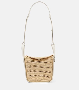 Hammock Compact raffia shoulder bag