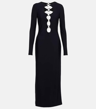 Cutout jersey maxi dress