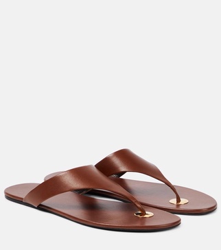 Kouros leather thong sandals