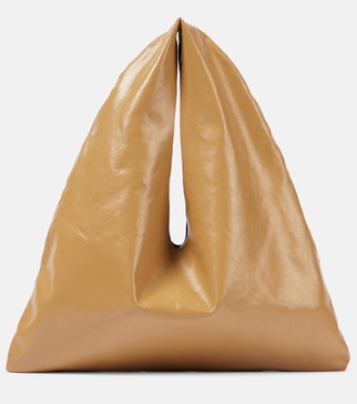 Bindle Small leather tote bag