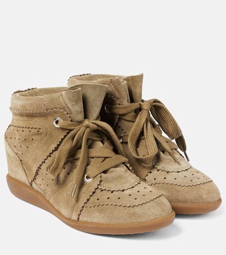 Bobby suede wedge sneakers