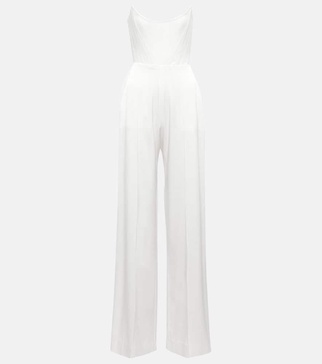 Bridal Slaine satin-crepe jumpsuit