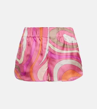 Marmo silk shorts