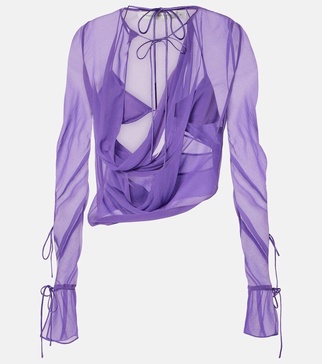 Mobius silk top