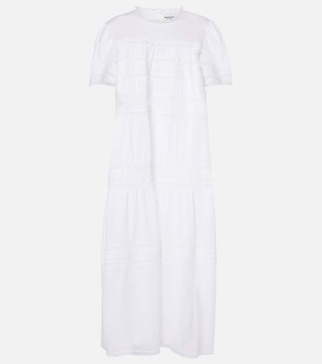 Geralda ruffled cotton midi dress