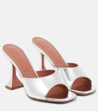 Lupita mirrored leather mules