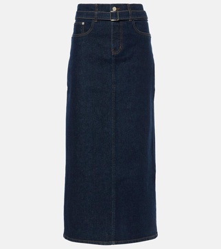 Calder denim midi skirt