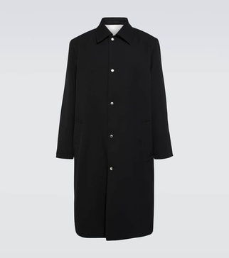 Black Press-Stud Coat