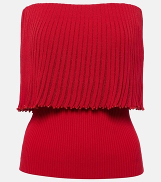 Pascale Bead-Trimmed Knit Off-The-Shoulder Top