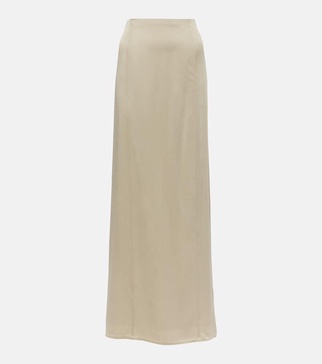 Satin maxi skirt