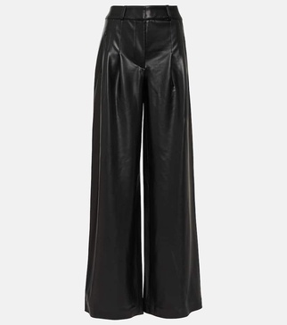 Rennert faux leather wide-leg pants