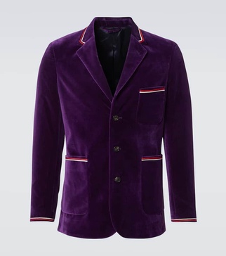 Showcase cotton velvet blazer