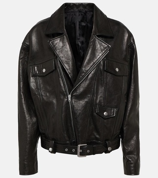 Lenny leather biker jacket