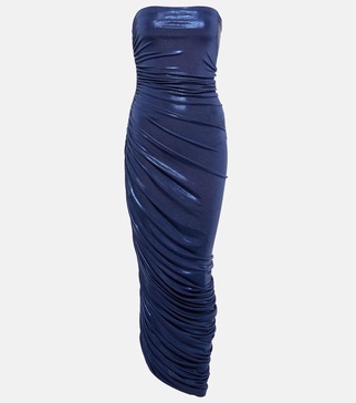 Diana ruched metallic gown