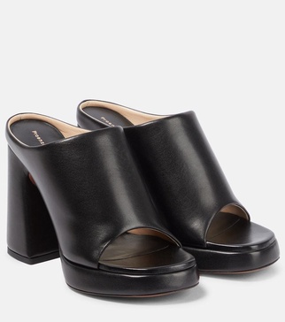 Forma leather platform mules