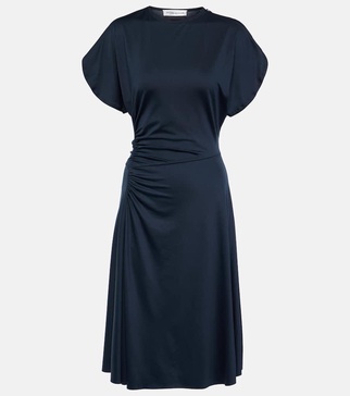 Gathered midi dress