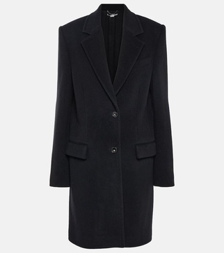 Double-breasted wool coat