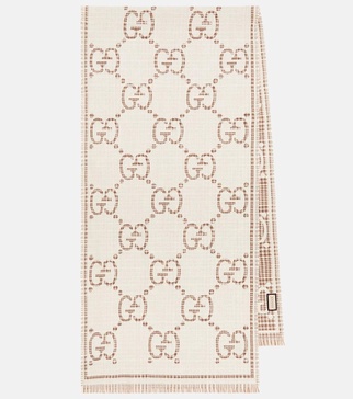 GG wool-blend jacquard scarf