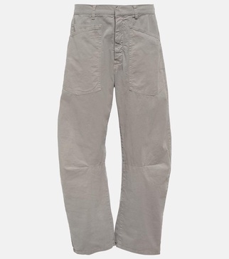 Shon high-rise twill pants