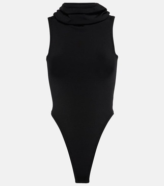 Black Hooded Bodysuit