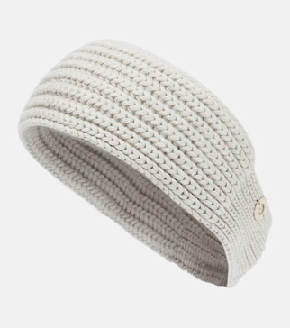 Ribbed-knit cashmere-blend headband