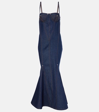 Denim maxi dress