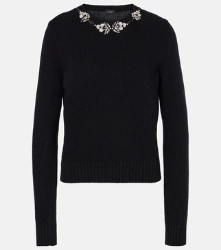 Embellished wool sweater