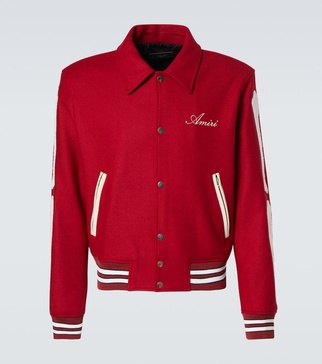 Bones wool-blend varsity jacket