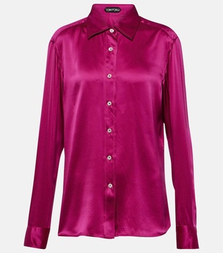 Silk satin shirt