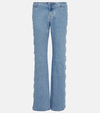 Slouchy Bootcut embellished jeans