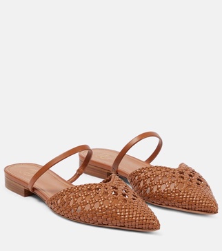 Marla faux leather and leather flats