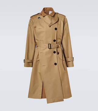 Gabardine trench coat