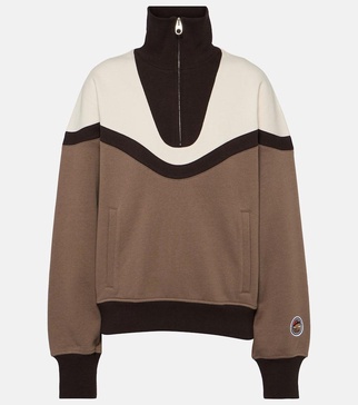 High-Collar Half-Zipped Sweatshirt