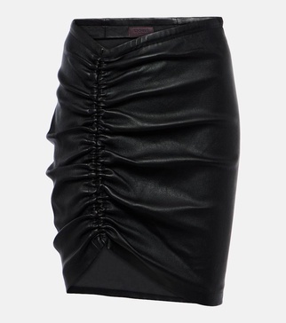 Mouna leather miniskirt