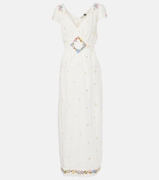 Carey embroidered maxi dress