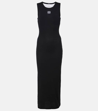 Anagram cotton jersey maxi dress