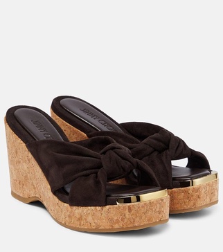 Avenue leather wedge sandals